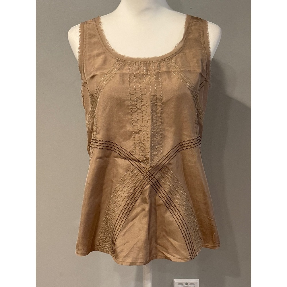 Banana Republic Bronze Satin Scoop Neck Tank